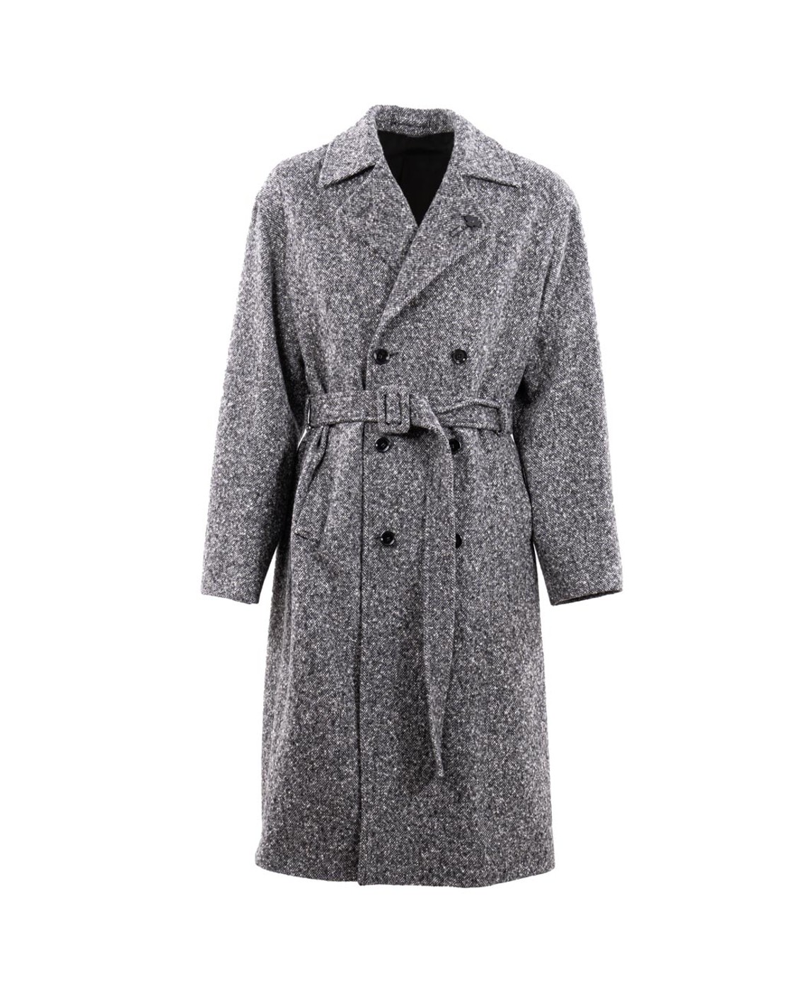 shop LARDINI  Trench: Lardini cappotto doppiopetto in lana.
Revers classici.
Chiusura doppiopetto con bottoni.
Modello con cintura.
Orlo dritto.
Composizione: 100% Lana vergine.
Made in Italy.. ADRIEL C65617-950NE number 1862776